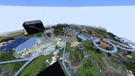 This massive map has loads of different racing tracks inside one world (Image via AdamsApple/PlanetMinecraft)